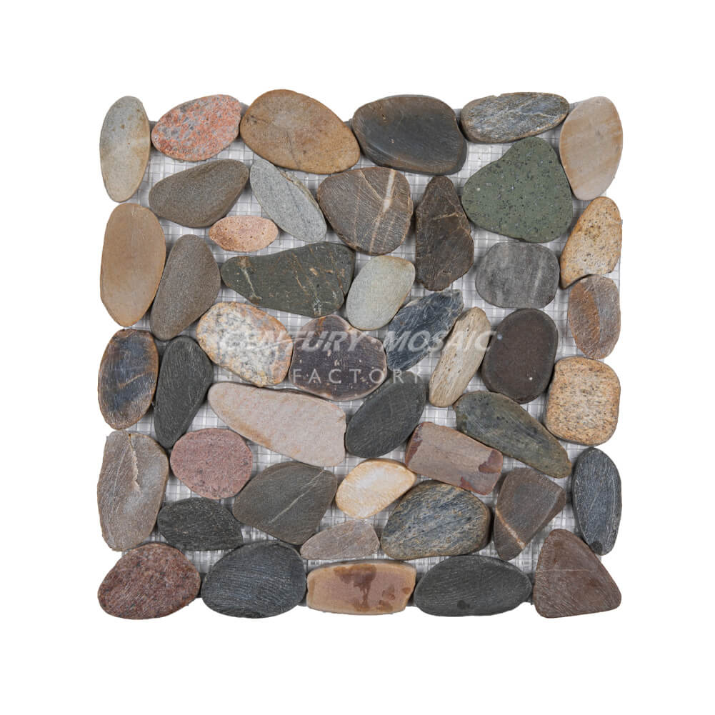 Dark Color Stone Pebble Mosaic Collection Wholesale