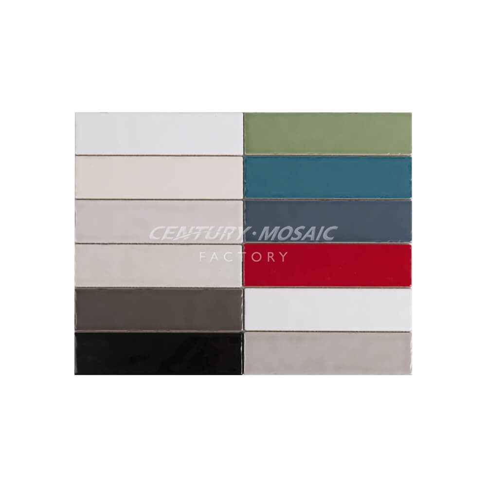 Wavy Surface Ceramic White 2''×8”  Polished Tile Wholesale