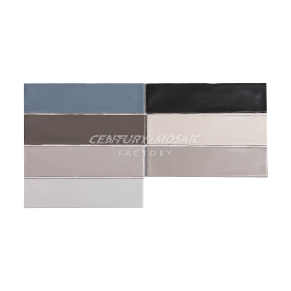 Wavy Surface Ceramic White 3''×12”  Polished Tile Wholesale