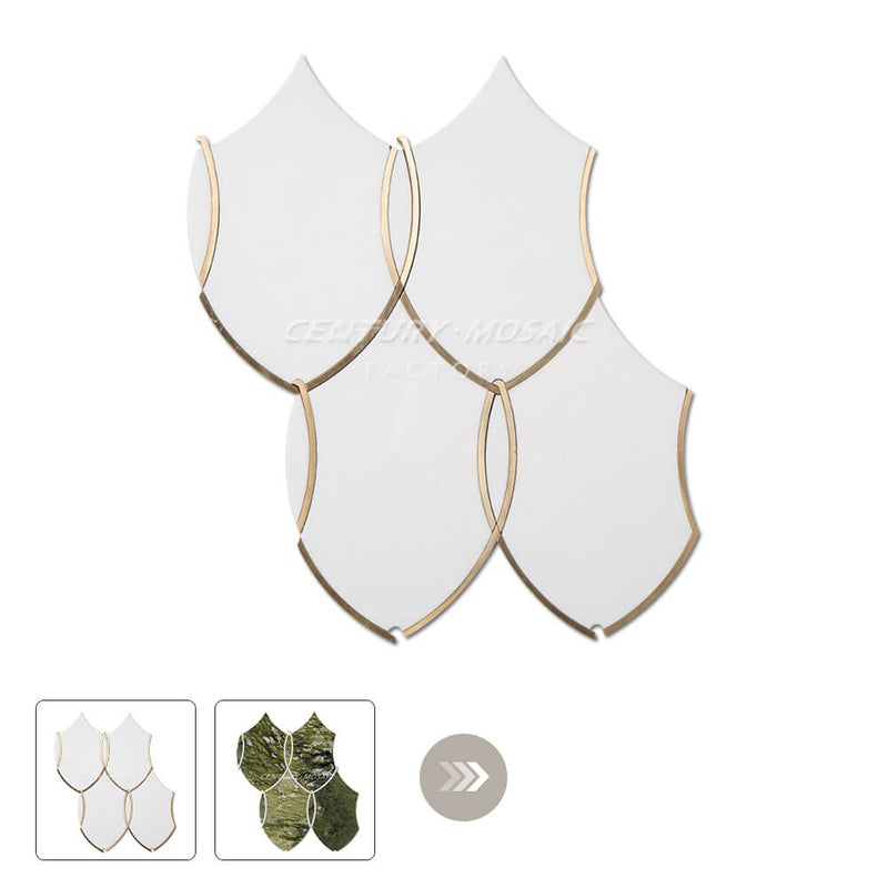 Gental Net Waterjet Marble White Mosaic Wholesale