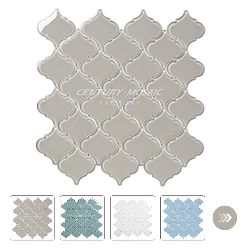 Crystal Glass Arabesque Mosaic Wholesale