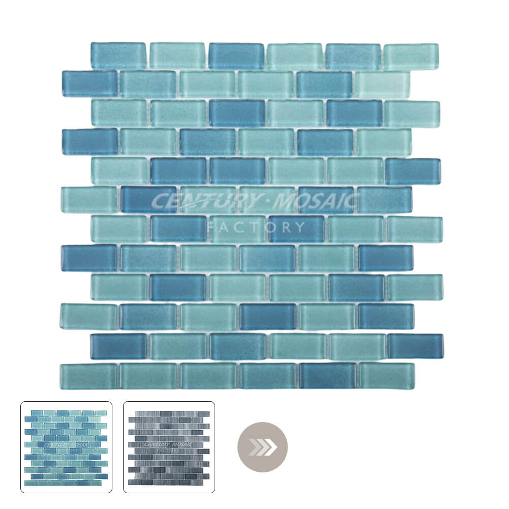Swimming Pool Brick Glossy Glass Mosaic Manufacturer
