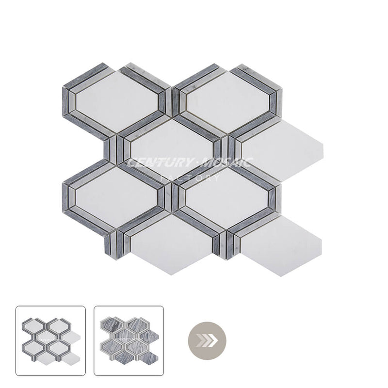 Geometric Marble Polished Mosaic Wholesale