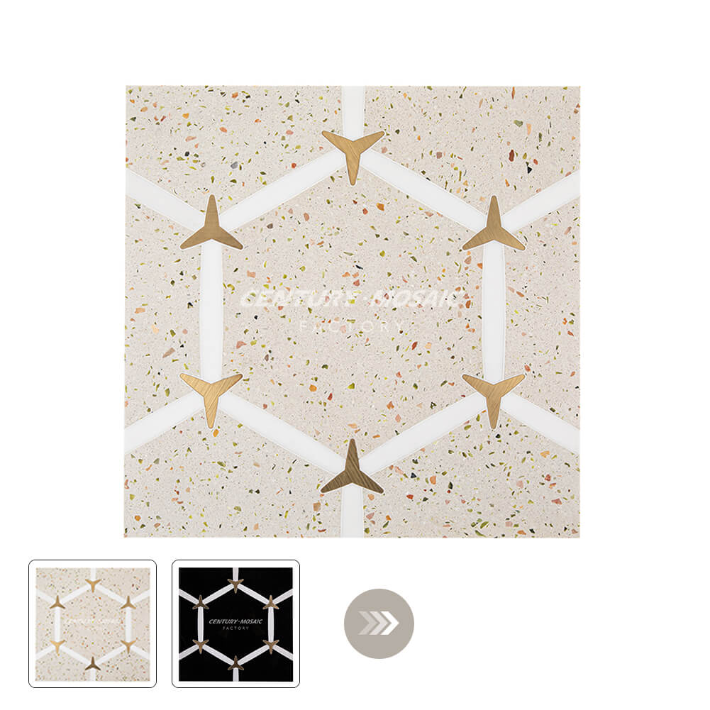 Dream Chain Waterjet Marble Polished Mosaic