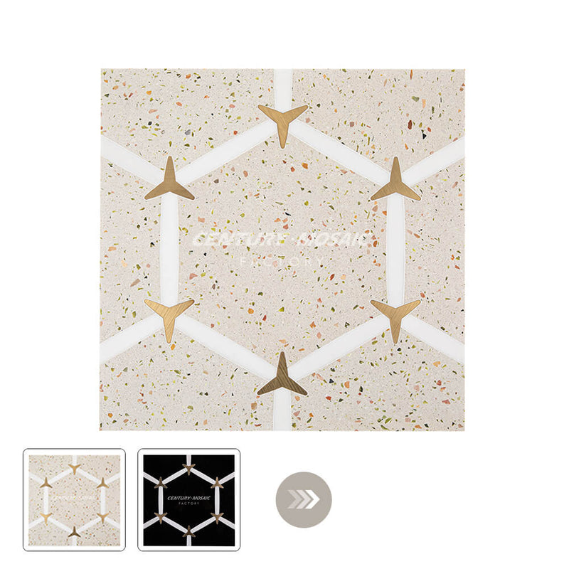 Dream Chain Waterjet Marble Polished Mosaic
