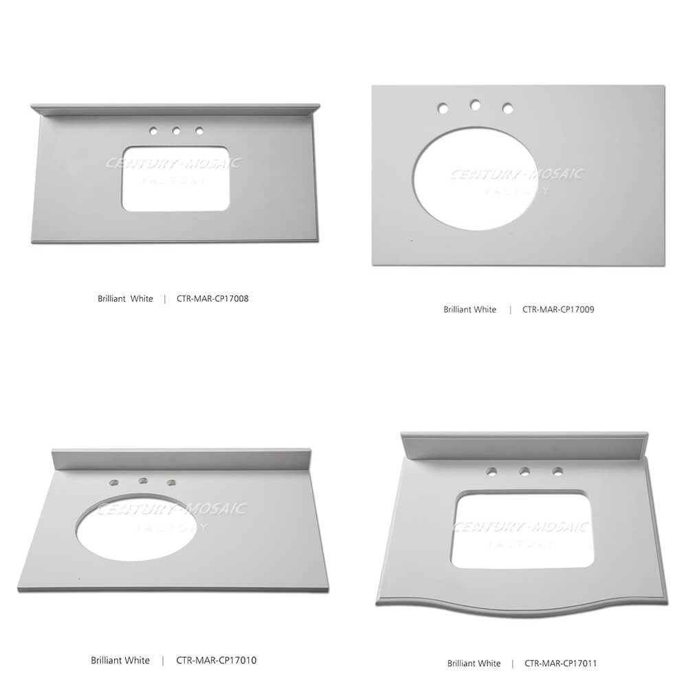 Brilliant White Marble Polished Countertop