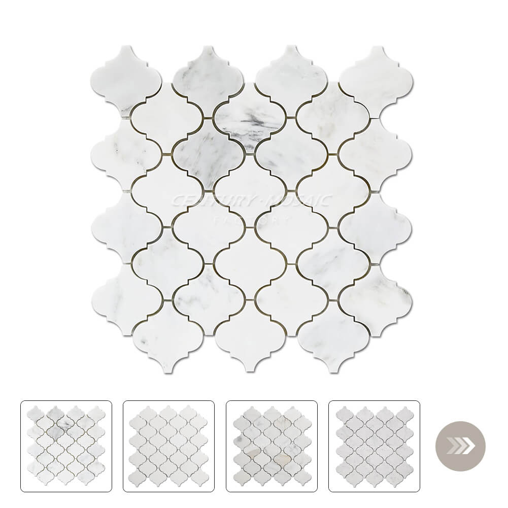 Arabesque Marble White Polished Mosaic Wholesale