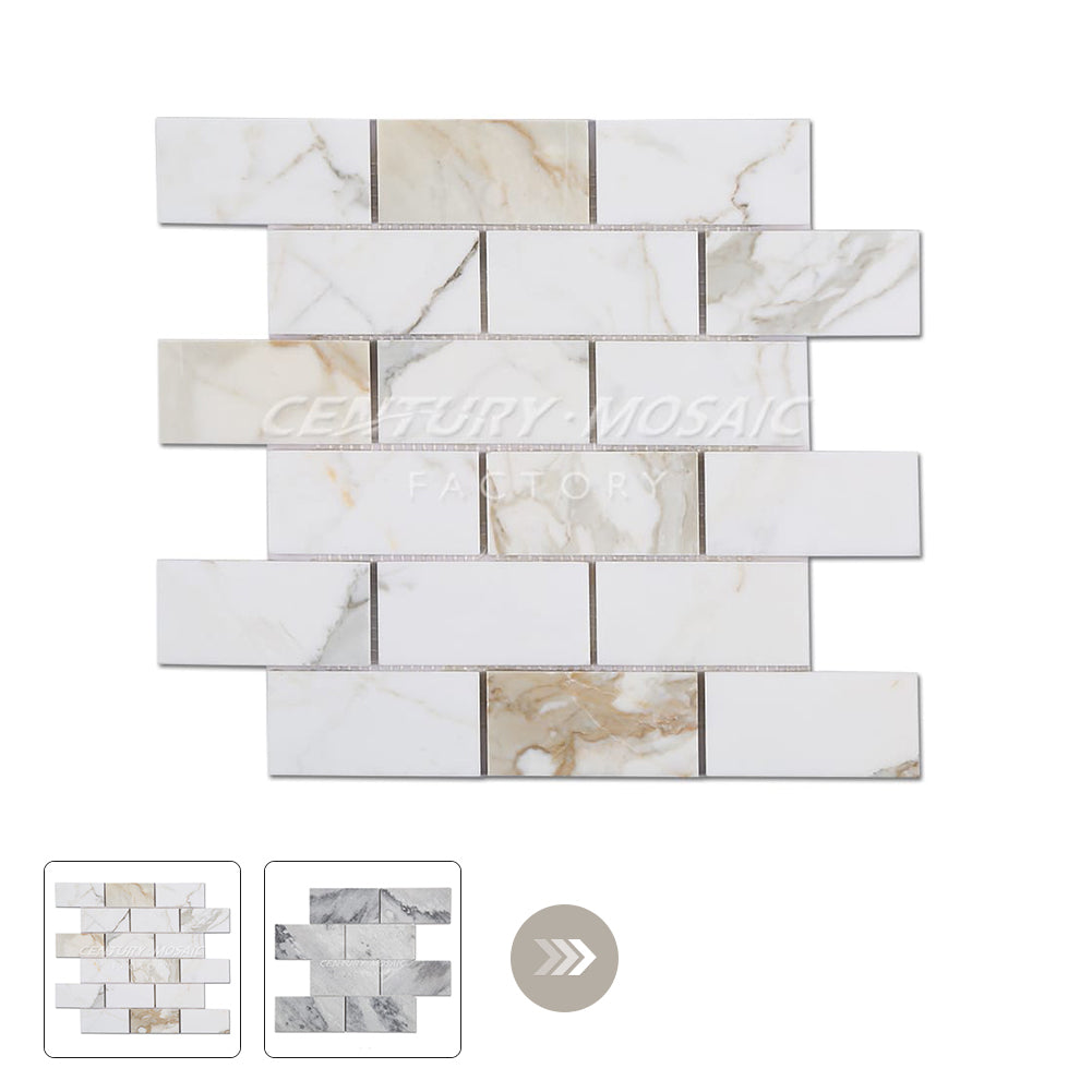 2"x4" Brick Marble Mosaic Collection Wholesale