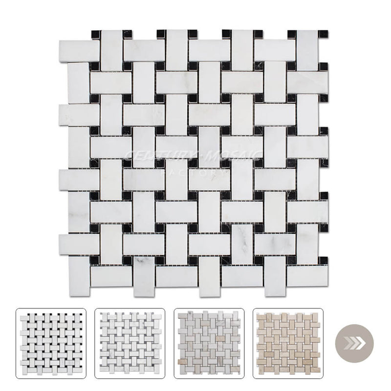 Basketweave Marble Mosaic Collection Wholesale