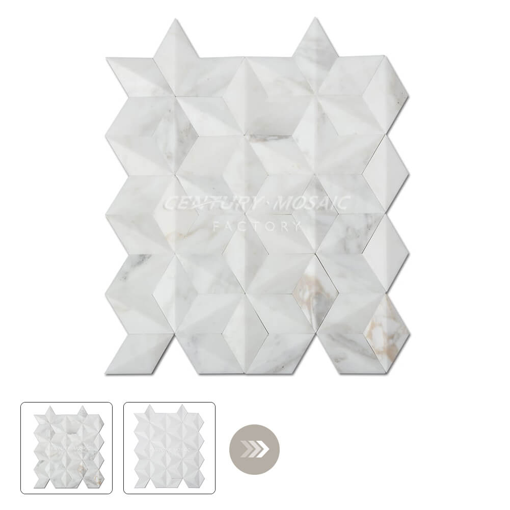 3D Diamond Marble Mosaic Tile Collection Wholesale