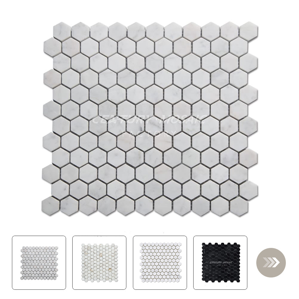 1" Hexagon Marble Mosaic Collection Wholesale