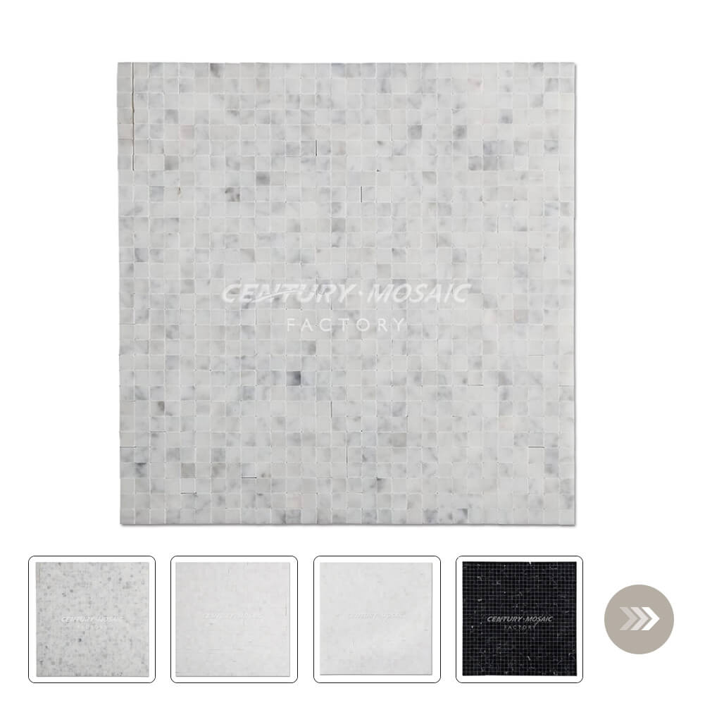 10mm Square White Marble Mosaic Collection Wholesale