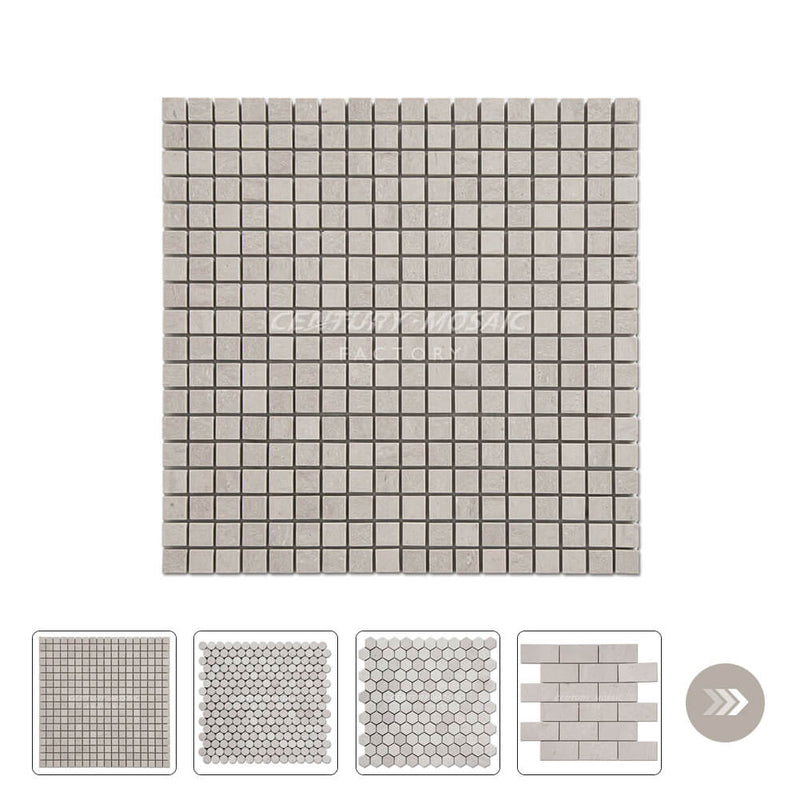 Ivory Travertine Stone Ivory Square Polished Mosaic Wholesale