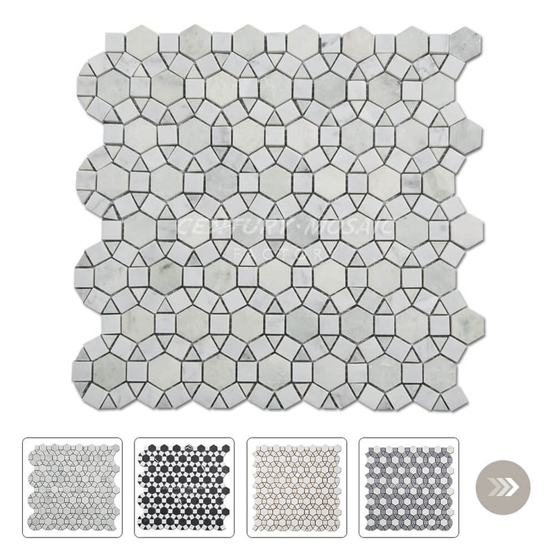 Sunflower Marble Mosaic Tile Collection Wholesale