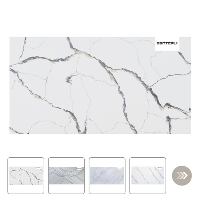 White Polished Quartz Slab Collection Wholesale