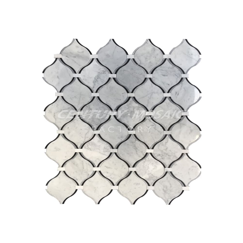 Carrara White Waterjet Mosaic White Polished Wholesale